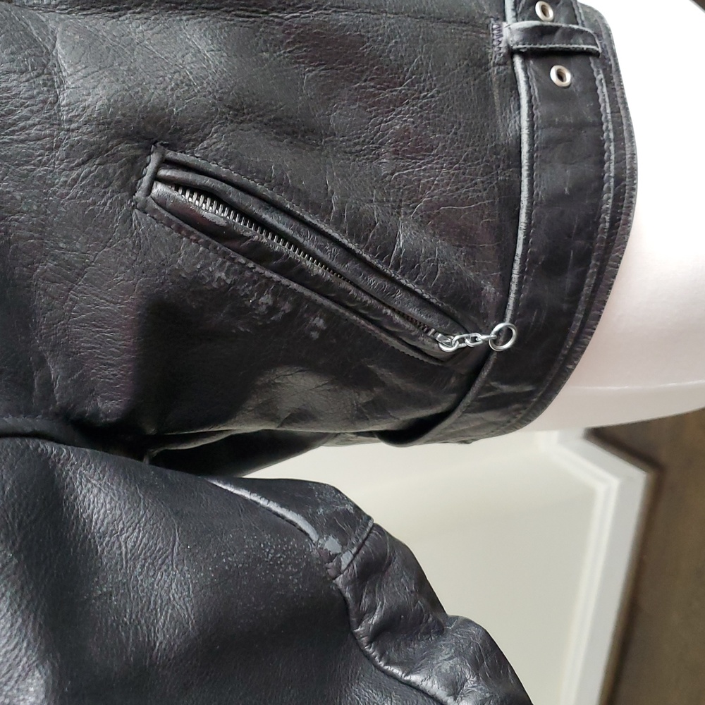 Vintage Schott Perfecto Womens 108W '90s Black Leather Motorcycle Jacket Sz 12 - Picture 10 of 16